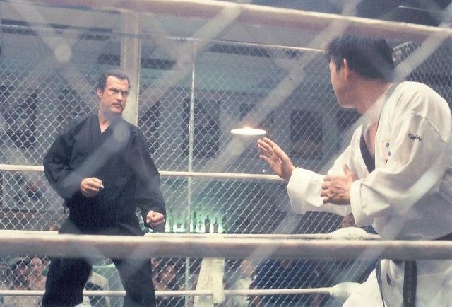 Steven Seagal (left) and Lee Dong-jun star in "Clementine" (Pearl Star Pictures)