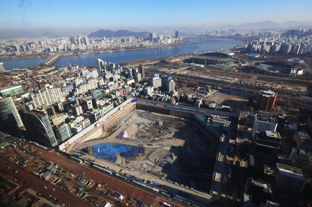 Site of Hyundai Motor Group's Global Business Complex in Gangnam-gu on Tuesday. (Yonhap)