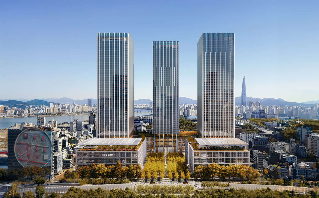 A rendering of Hyundai Motor's Global Business Complex in Gangnam-gu, southern Seoul. (Seoul Metropolitan Government)
