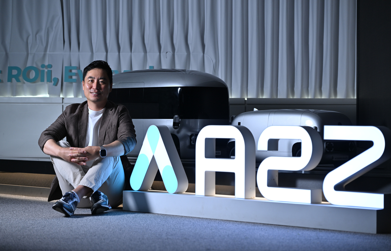 Autonomous A2Z co-founder and CEO Han Ji-hyeong (Im Se-jun/The Korea Herald)
