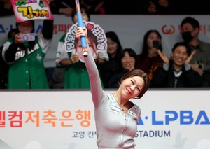 ‘당구 여제’ 김가영, 윤곡 김운용 여성체육대상 대상