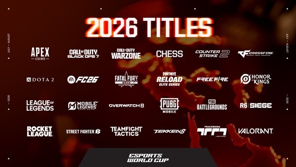 Games featured at EWC 2026 (EWC Foundation)