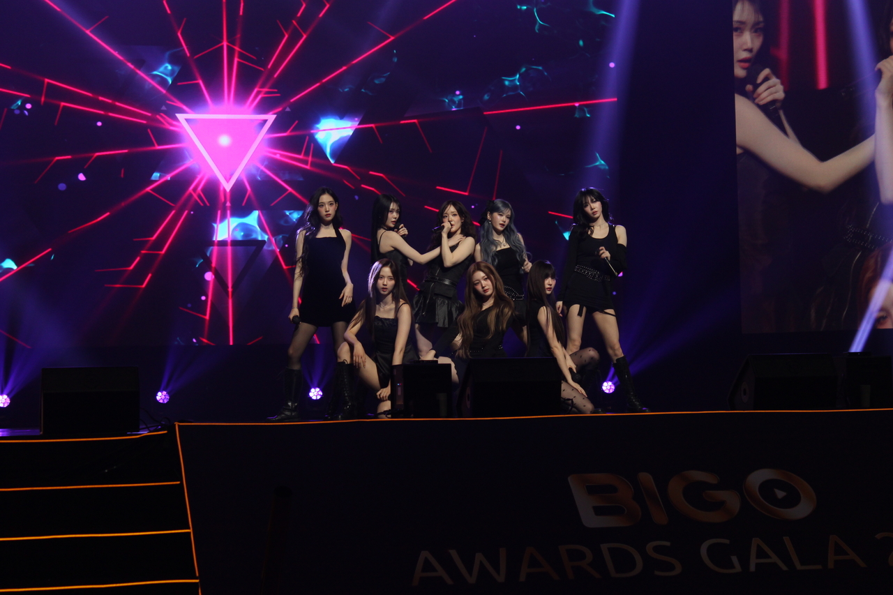 Girl group TripleS performs during the Bigo Live Gala 2026, held at KBS Hall in Yeongdeungpo-gu, western Seoul, Friday. (The Korea Herald)