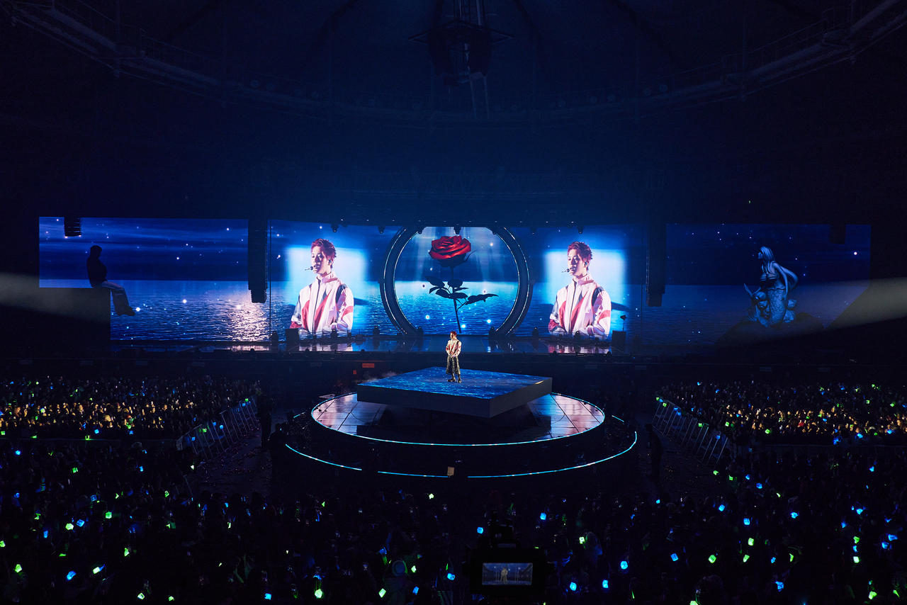 Taeyong performs at "TY Track — Remastered" at Ticket Link Live Arena in Songpa-gu, southern Seoul, Sunday. (SM Entertainment)