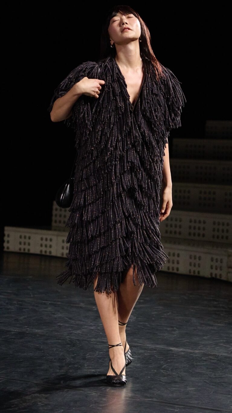 Korean actress Bae Doo-na took to Lemaire's runway at Paris Men’s Fashion Week for fall-winter 2026. (Lemaire)