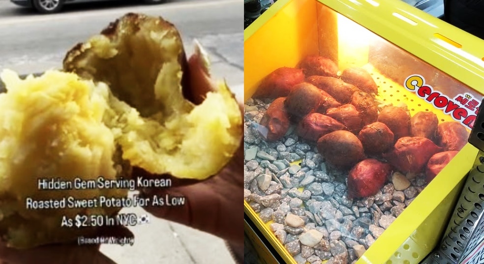 뉴욕에서 판매 중인 한국식 군고구마 [SNS 캡처]