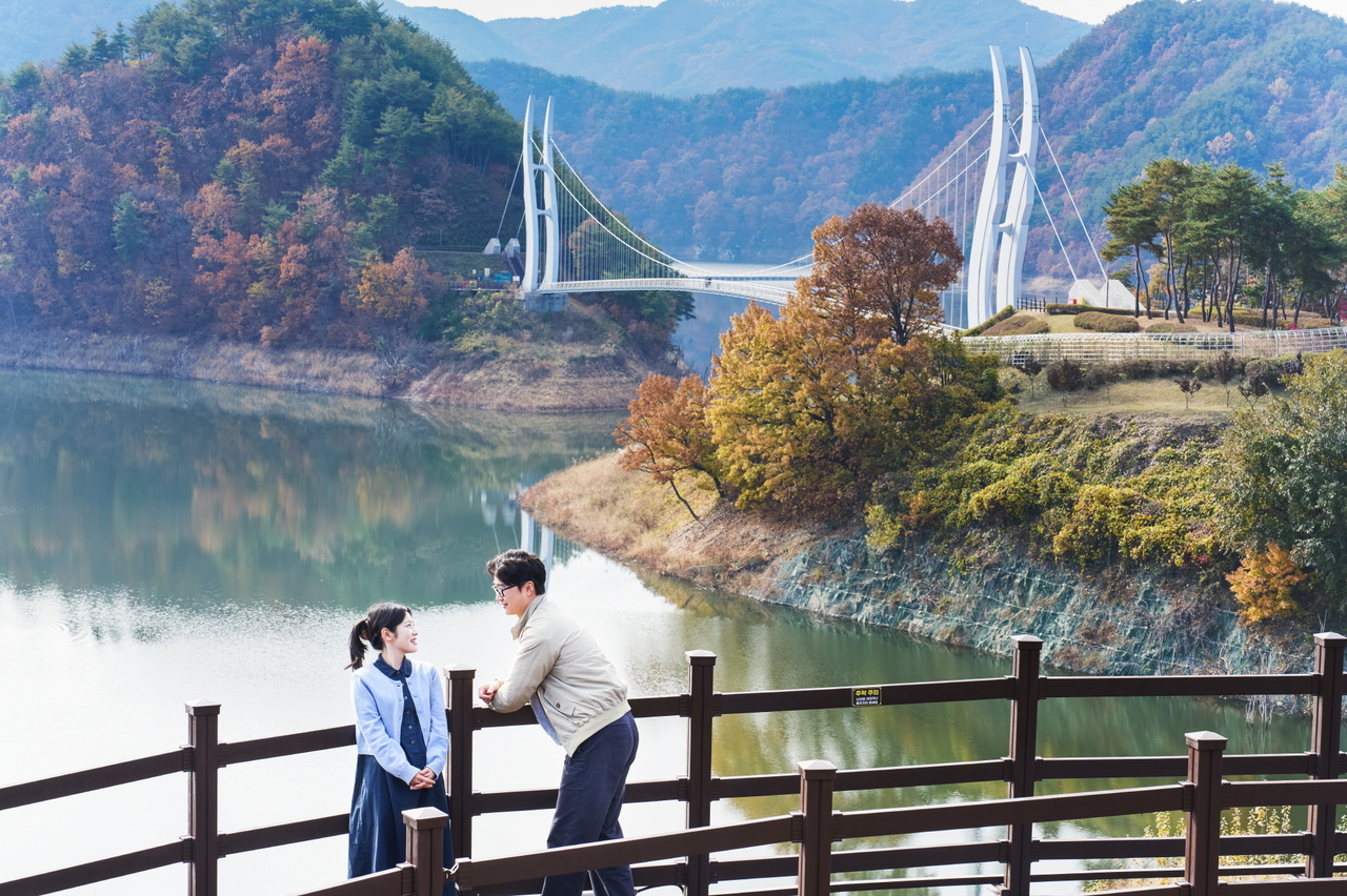 영주호 용마루 공원 전경.[영주시 제공]