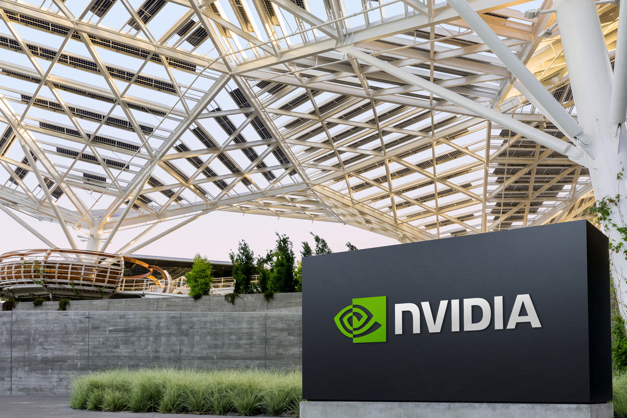 The logo of NVIDIA as seen at its corporate headquarters in Santa Clara, California, in May of 2022   Reuters-Yonhap