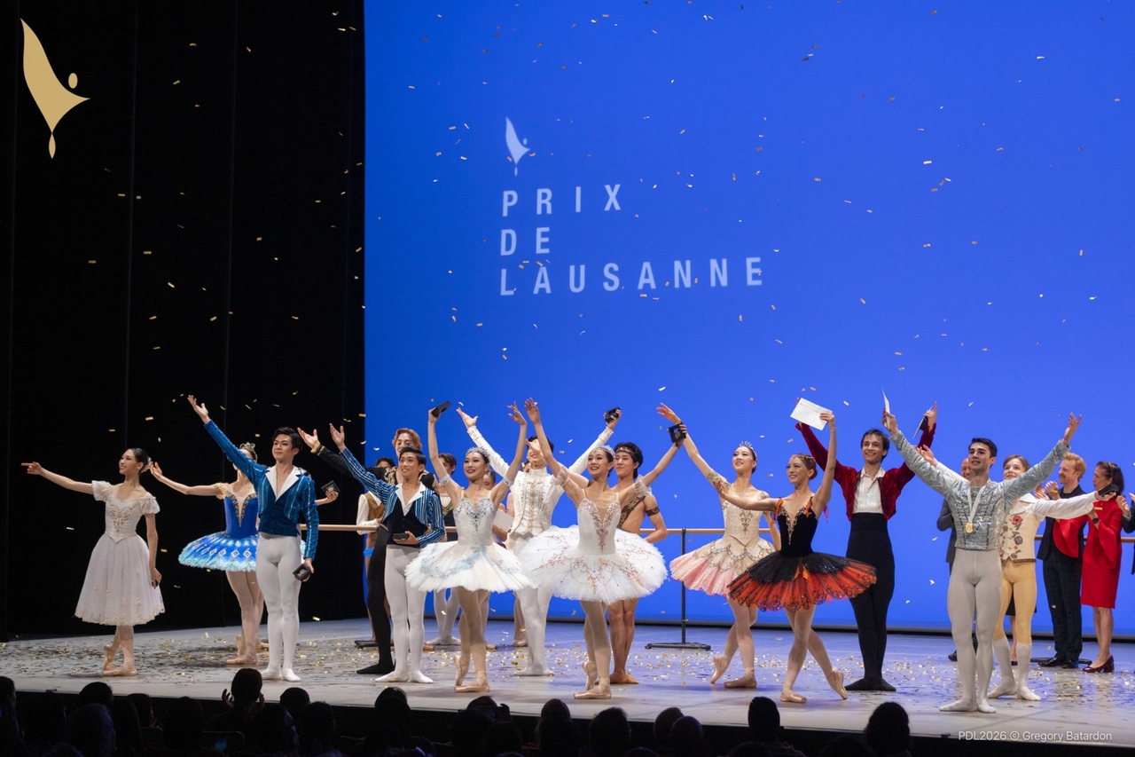 Winners of the 54th Prix de Lausanne pose for photos after the ceremony on Saturday at Beaulieu Theatre in Lausanne, Switzerland.  (Prix De Lausanne)