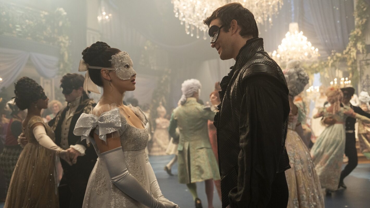 "Bridgerton" Season 4, starring Ha Ye-rin (left) and Luke Thompson (Netflix)