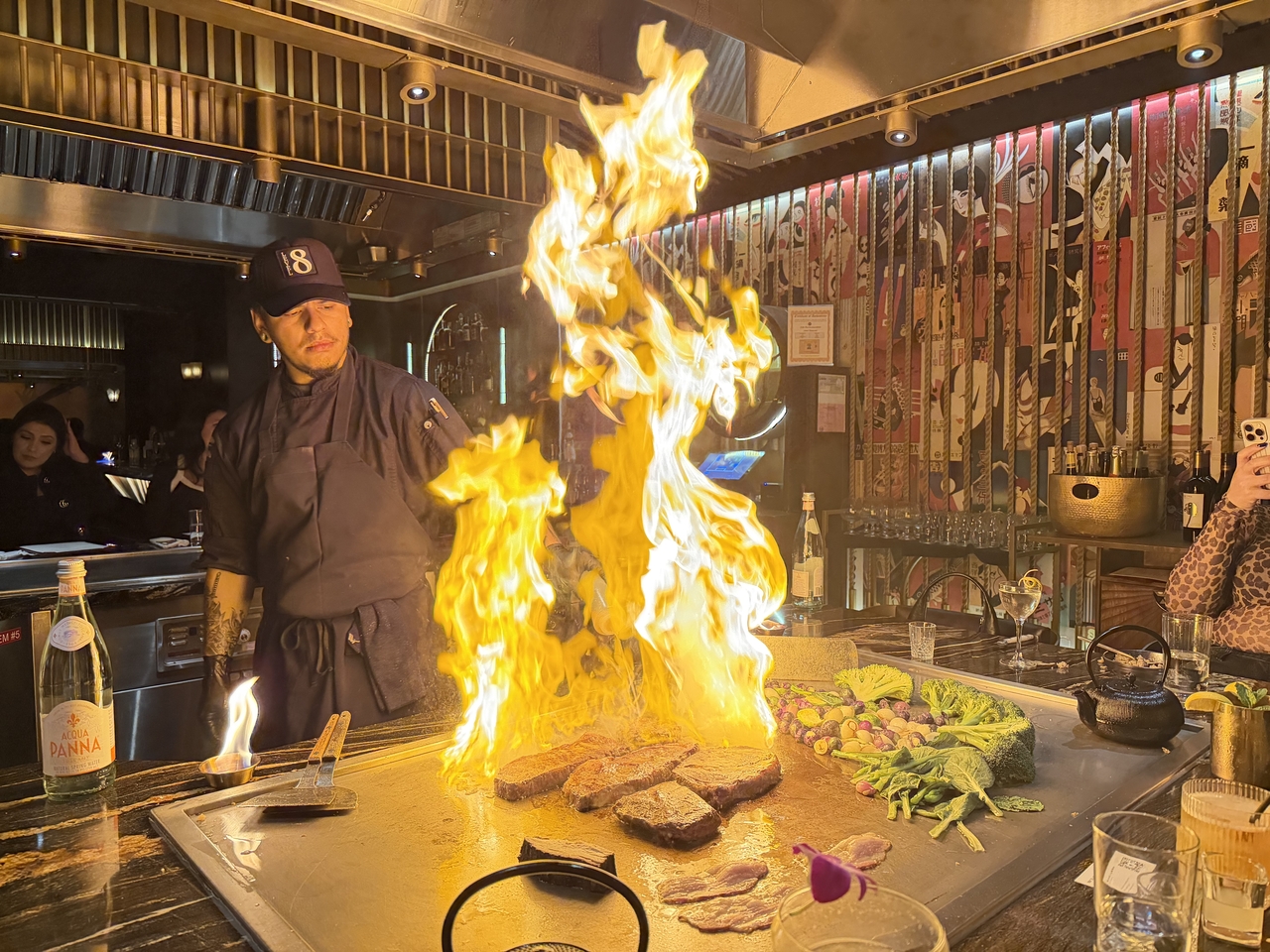Maison Kasai, a French-Japanese teppanyaki restaurant by Michelin-starred chef Joshua Gil in Level 8 (Hong Yoo/ The Korea Herald)