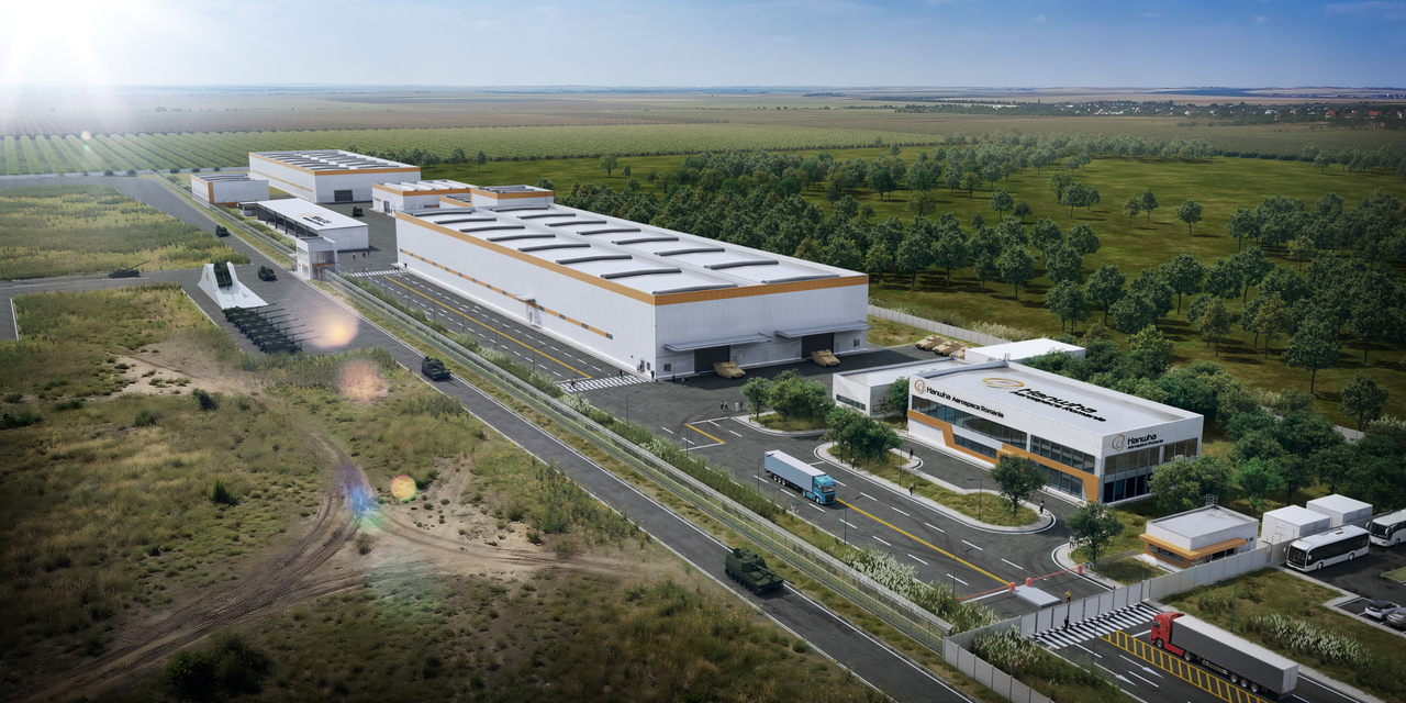 A rendering of the Hanwha Armored Vehicle Center of Excellence Europe, planned by Hanwha Aerospace in Romania (Hanwha Aerospace)