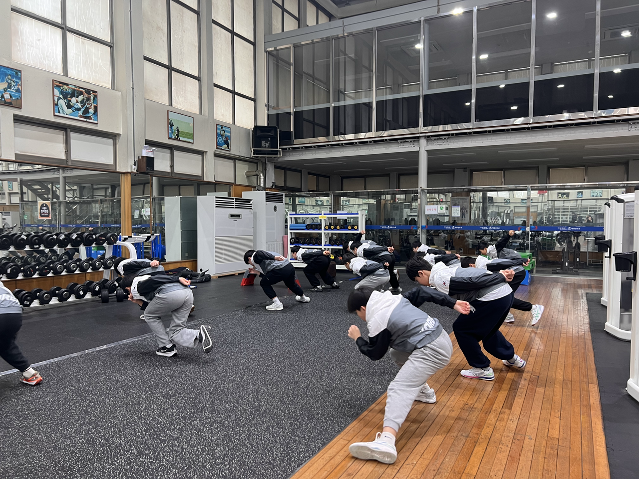 Young athletes take part in an afternoon gym session at the Taereung National Training Center. (Park Jun-hee/The Korea Herald)
