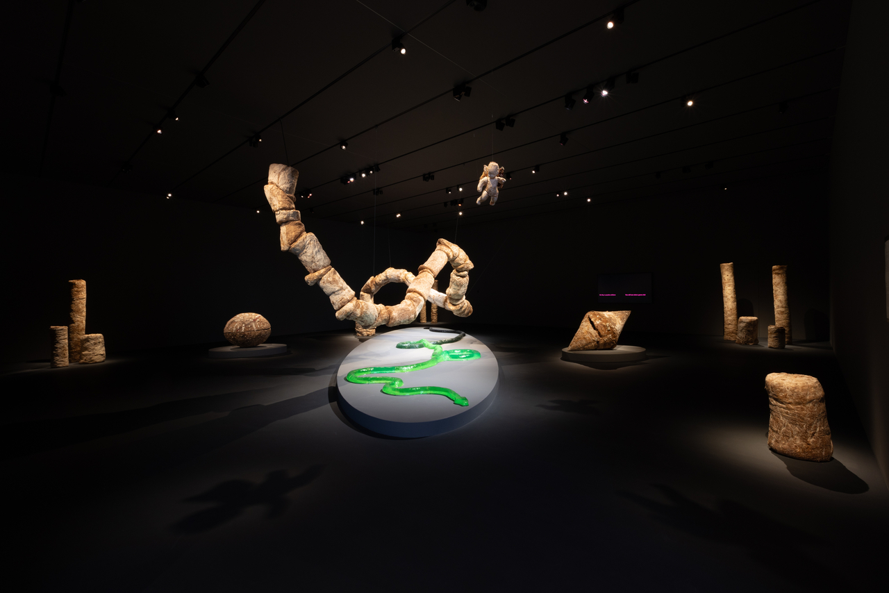 "Dafne Phono" by Nour Mobarak is on display at the Diriyah Contemporary Art Biennale in Saudi Arabia. (Photo by Alessandro Brasile, courtesy of the Diriyah Biennale Foundation)