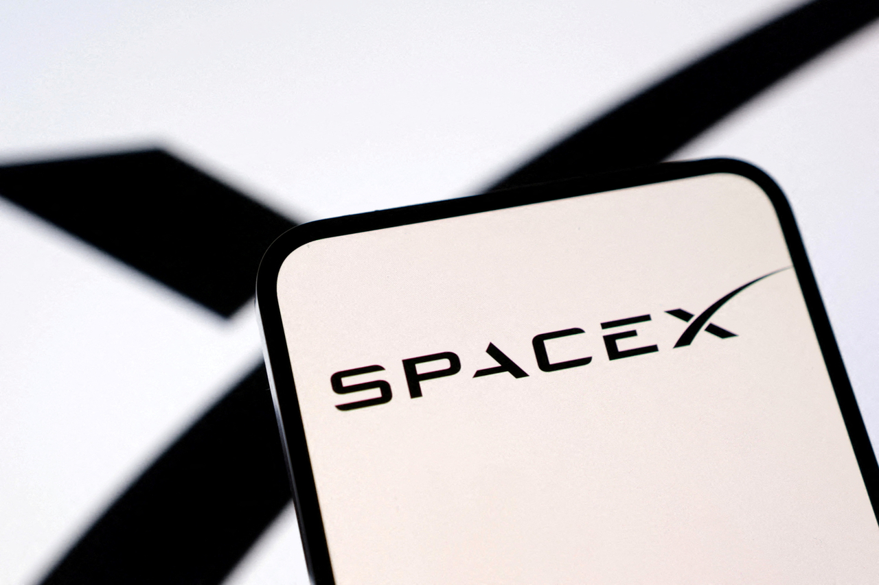 SpaceX logo is seen in this illustration taken, March 10, 2025. (Reuters)