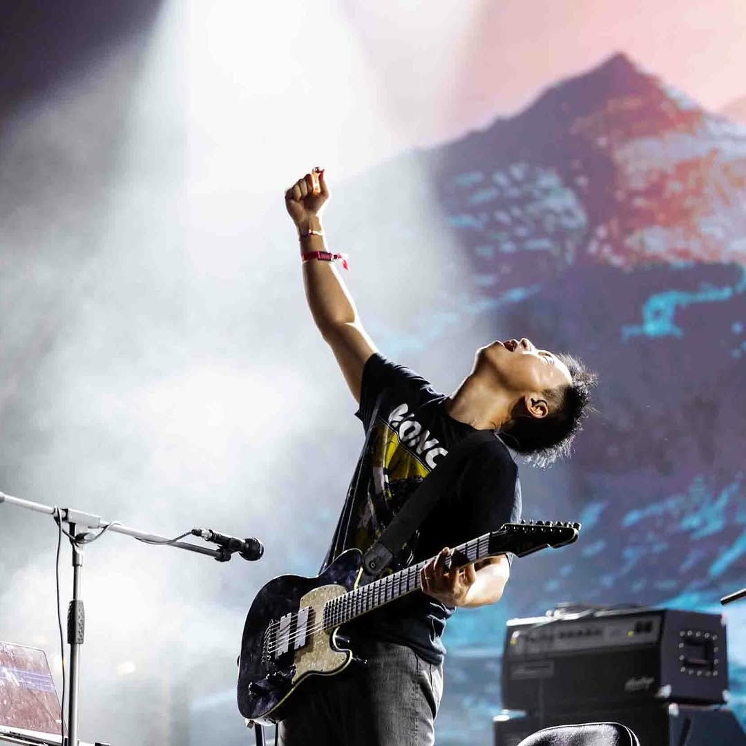 Lee Il-woo of Jambinai performs at the Playtime Music Festival in Mongolia in July 2025. (Jambinai)