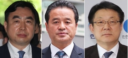 This composite file photo shows (from L) former Reps. Youn Kwan-suk and Lim Jong-seong, and current Rep. Heo Jong-sik of the Democratic Party. (Yonhap)
