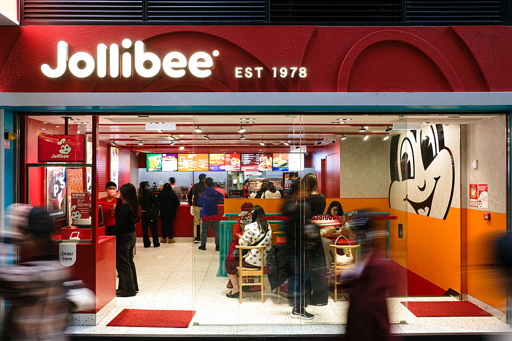 A Jollibee restaurant operates in Hong Kong on Jan. 7. (Getty Images)