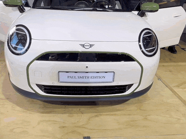 BMW Mini’s All-Electric Mini Cooper Paul Smith model (The Korea Herald/Byun Hye-jin)