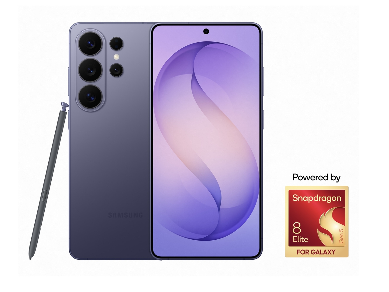 The Galaxy S26 Ultra is powered worldwide by Qualcomm's Snapdragon 8 Elite Gen 5 for Galaxy, a variant with higher clock speeds than the standard chip found in other Android flagships, co-tuned with Samsung for on-device AI workloads. The S26 and S26+ use the same Snapdragon in the US, China and Japan, but ship with Samsung's own 2nm Exynos 2600 in Korea, Europe, and most other markets. (Samsung Electronics)