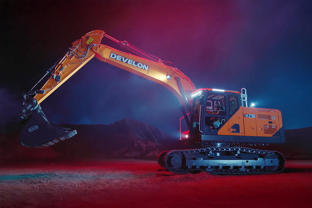 A next-generation Develon excavator (HD Construction Equipment)