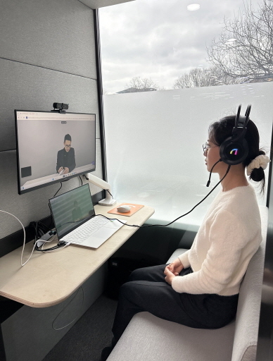 AI면접솔루션 장면.[경일대 제공]