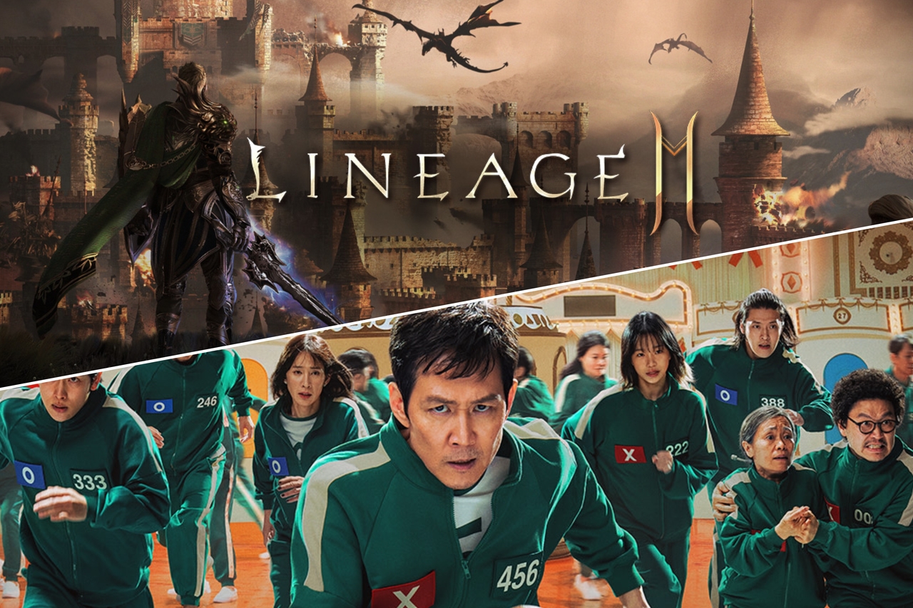 Lineage2M (top) and "Squid Game" (NCSoft, Netflix)
