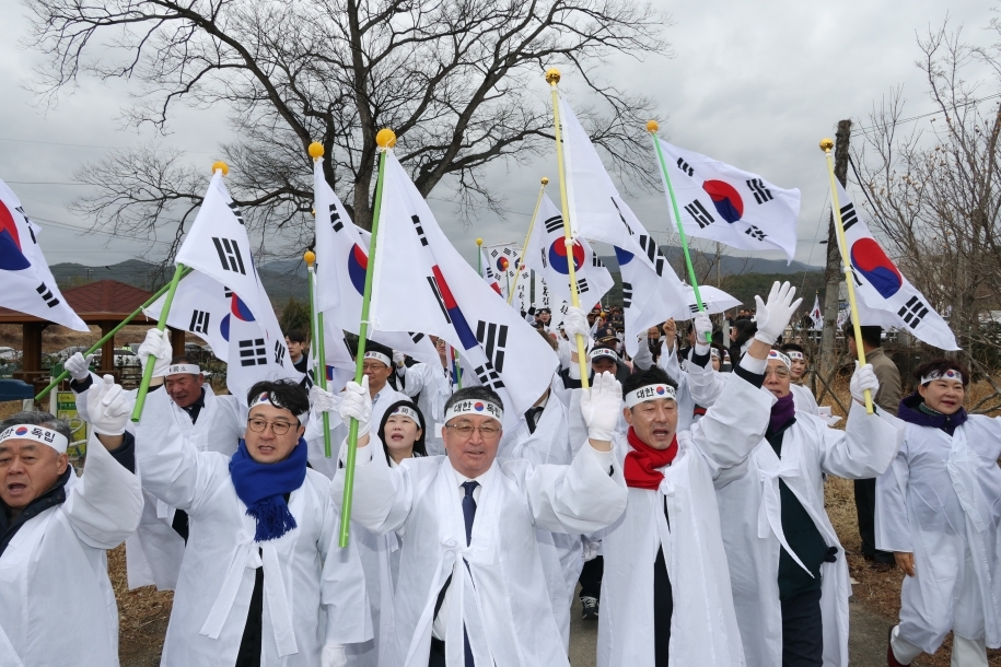 포항시는 1일 북구 송라면 대전리에서 ‘제107주년 3.1절 기념식’을 열었다.[포항시 제공]