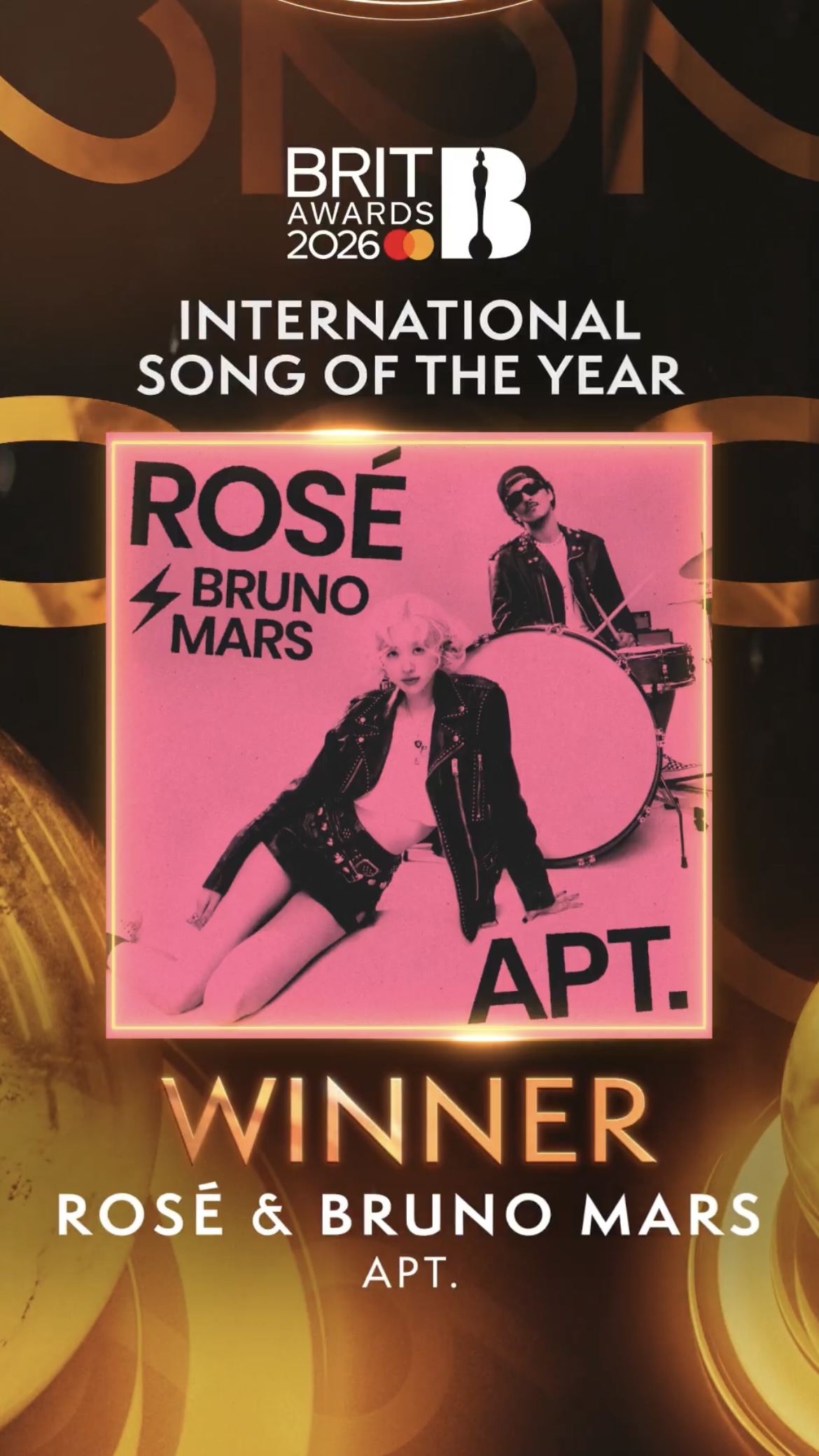 로제[사진=BRIT AWARDS]