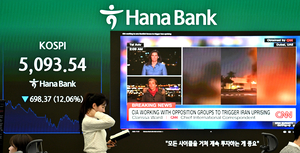 Seoul shares plunge over 12% on Middle East conflict fears; won tumbles