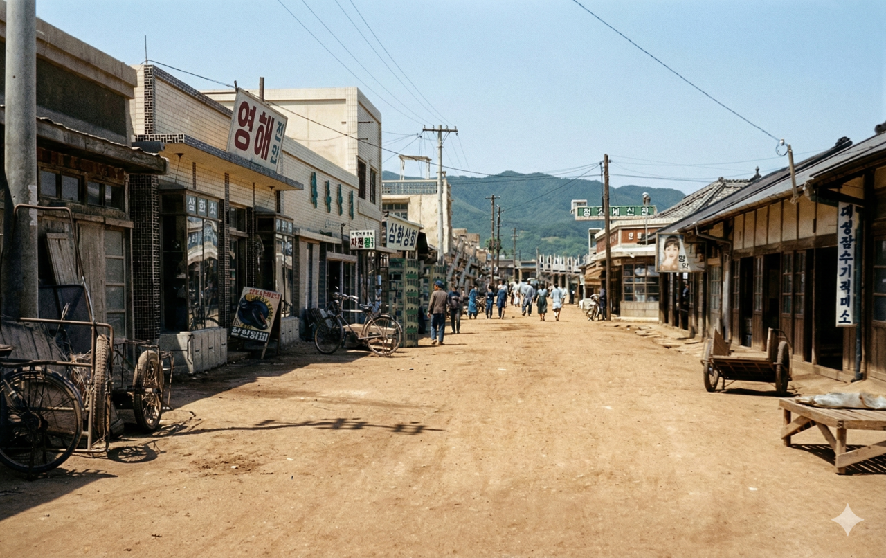 옛 영해 거리 복원도.[영덕군 제공]