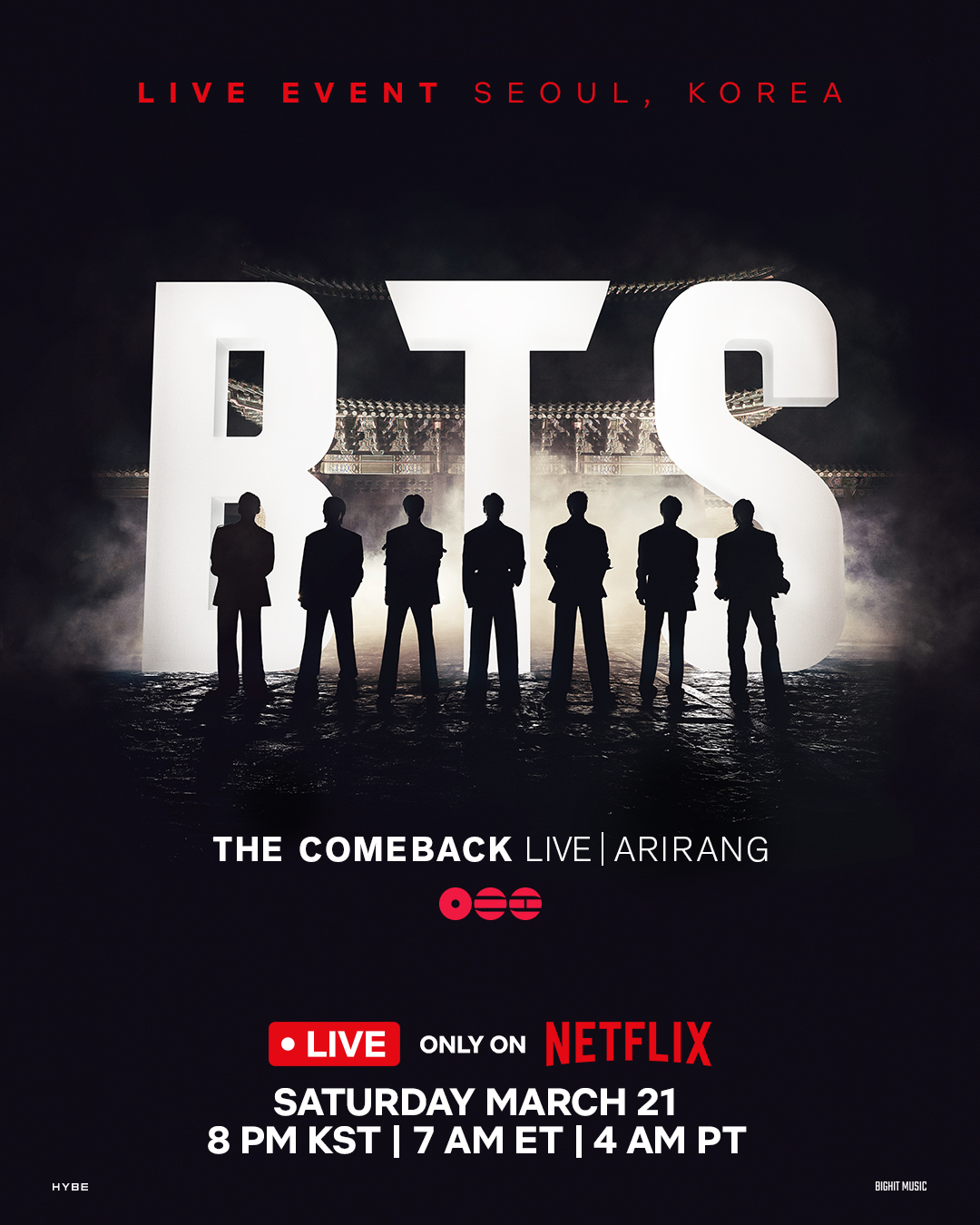 BTS The Comeback Live Arirang Netflix Poster