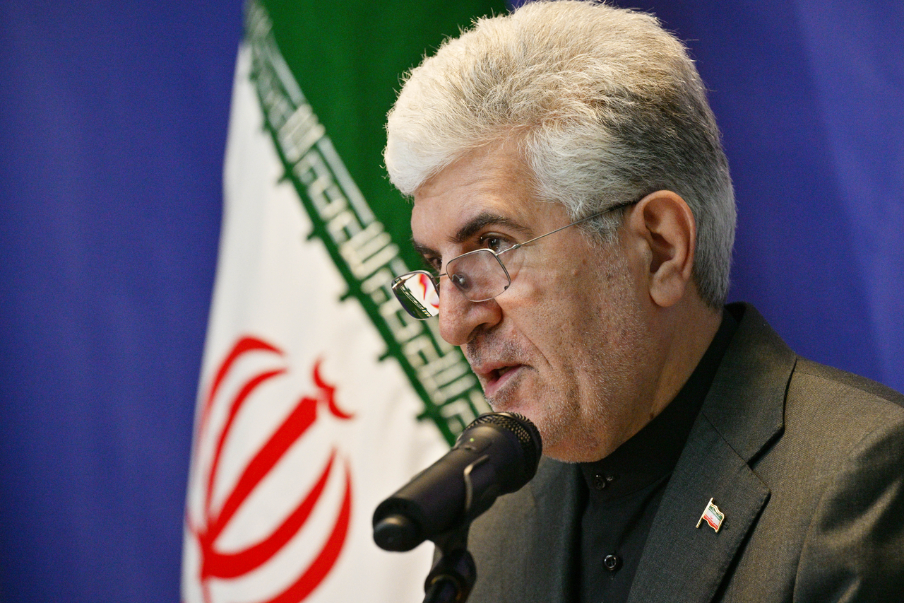 Iranian Ambassador to Korea Saeed Koozechi speaks during a press conference in Seoul on Thursday. (Yonhap)