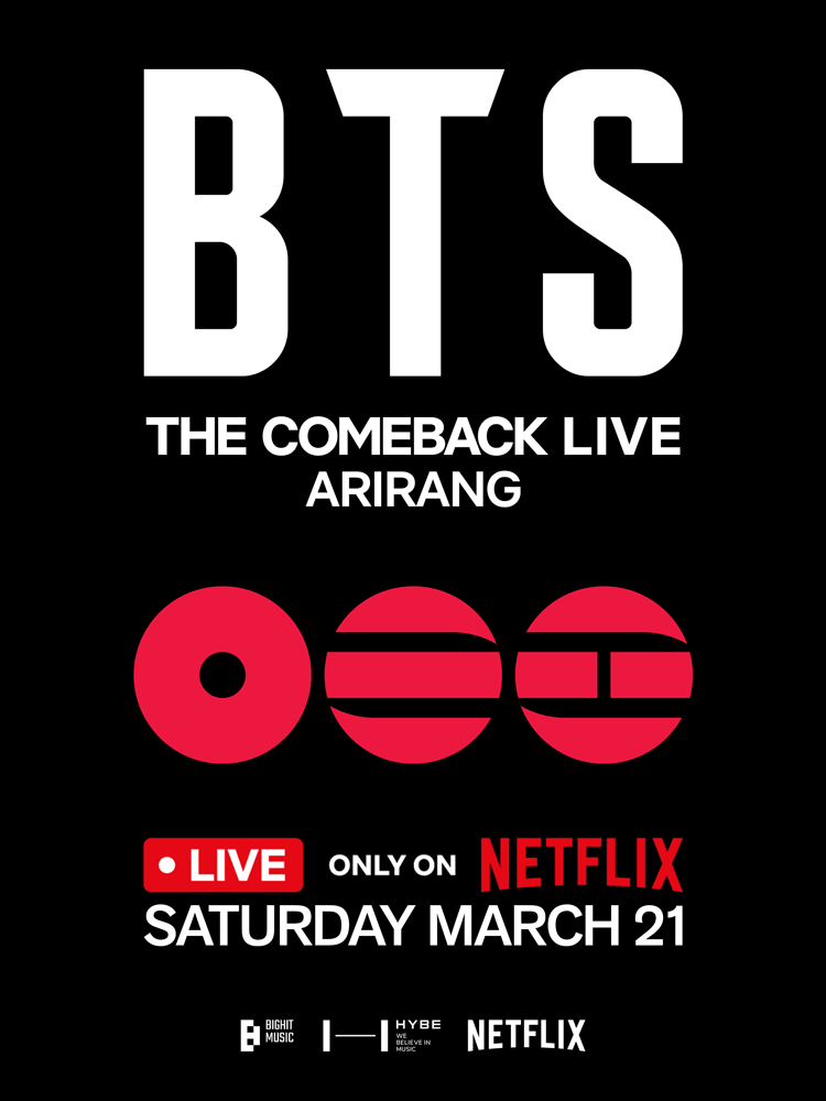 BTS 컴백 라이브: ARIRANG 공연 포스터. [인터파크]