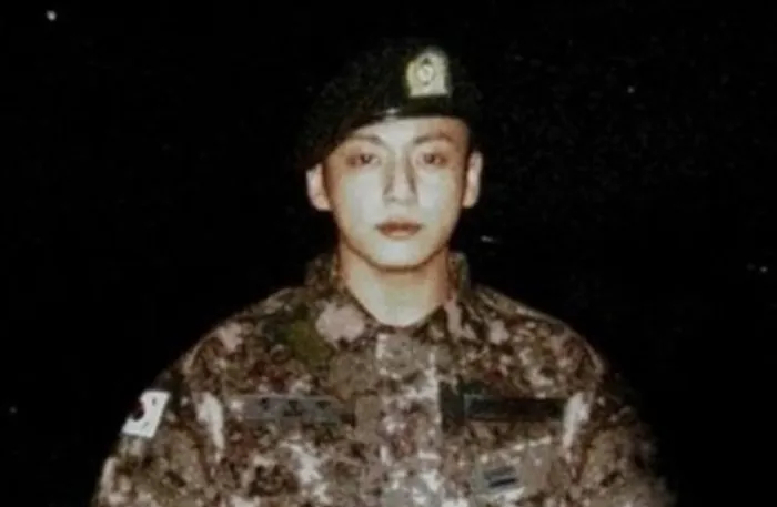 Jungkook during his military service (social media)