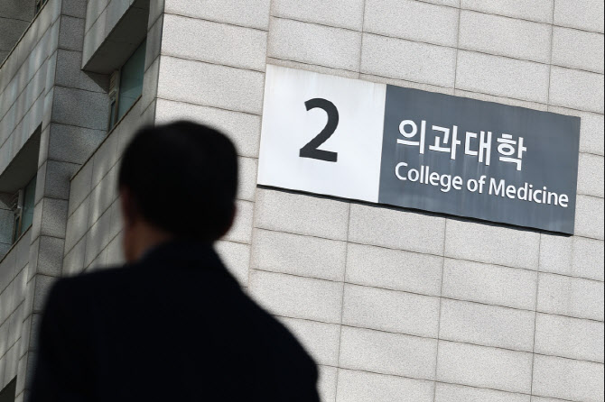 A sign for a university college of medicine (Yonhap)