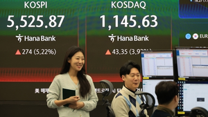 Seoul shares rebound more than 5% on eased Iran woes; won sharply up