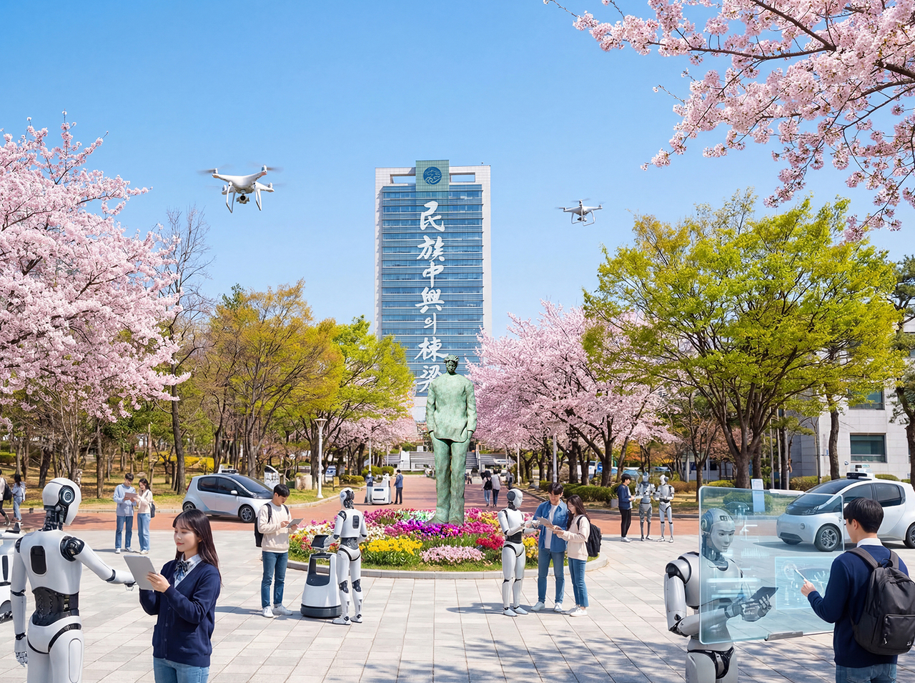 AI를 활용해 제작한 영남대 가상 이미지.[영남대 제공]