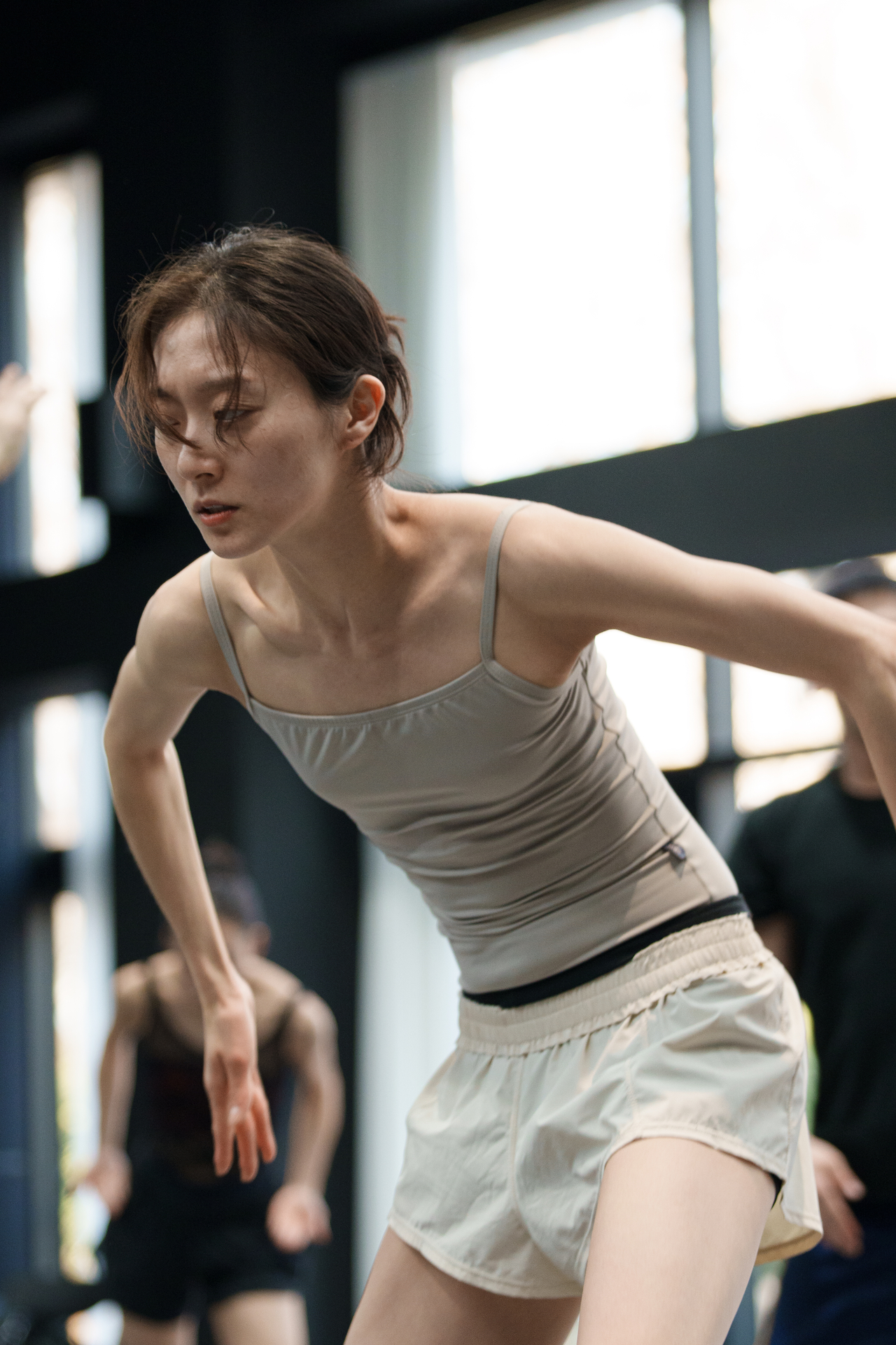 Dancers rehearse a scene from “Jakie” by Sharon Eyal.  (Seoul Metropolitan Ballet)