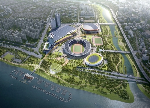 An aerial view of the proposed Jamsil Sports and MICE Complex project. (Seoul Metropolitan Government)