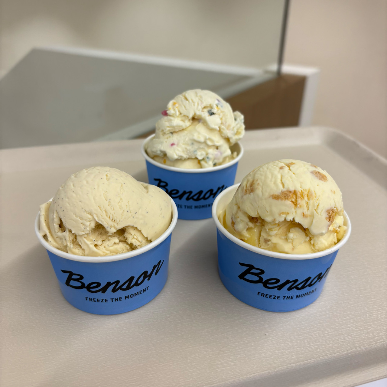 Cups of Benson ice cream (Benson Creamery Seoul)
