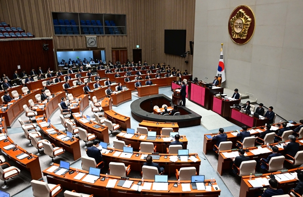 This undated file photo shows a National Assembly plenary session taking place in western Seoul. (The Korea Herald DB)
