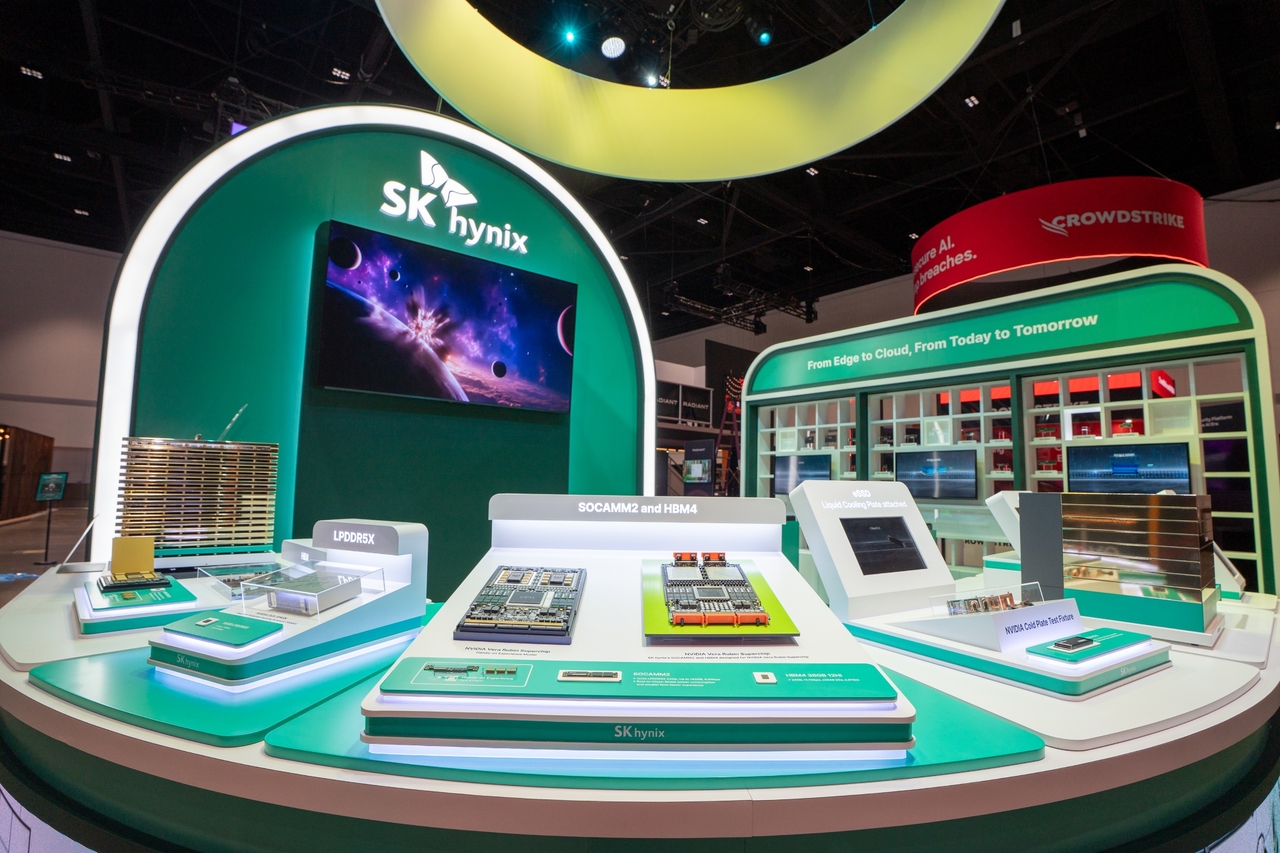 SK hynix's exhibition booth at Nvidia GTC 2026 (SK hynix)