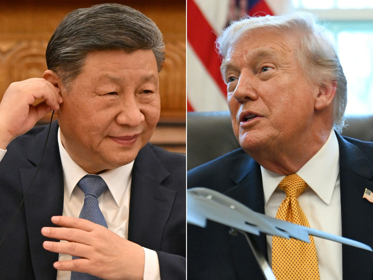 China's President Xi Jinping (left) and US President Donald Trump (AFP-Yonhap)