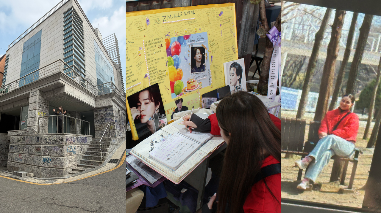 Dingeman visits the former Big Hit building, ZM-illenial cafe in Busan, and the 'RM Bench' in Seoul Forest.