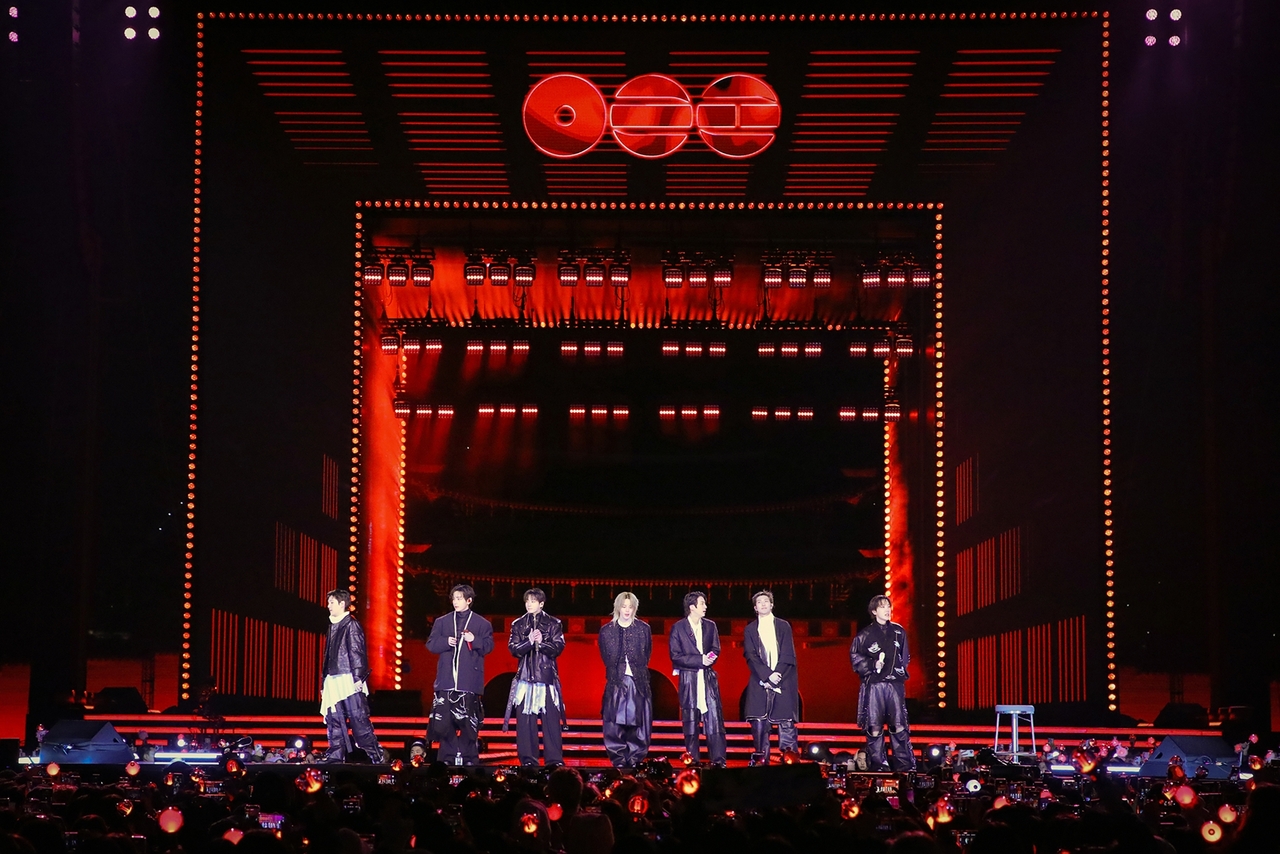 BTS performs at Gwanghawmun in central Seoul, Saturday. (Big Hit Entertainment)