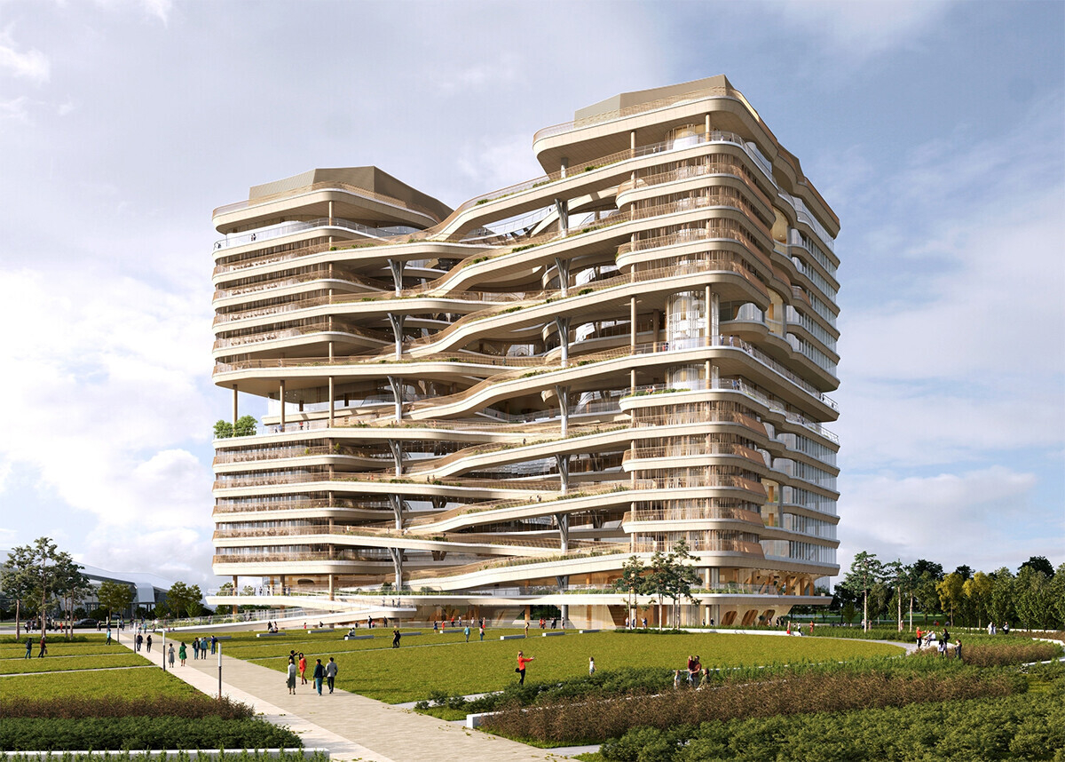 Conceptual image for Hana Financial Group Cheongna headquarters, scheduled for completion in September (Hana Financial Group)