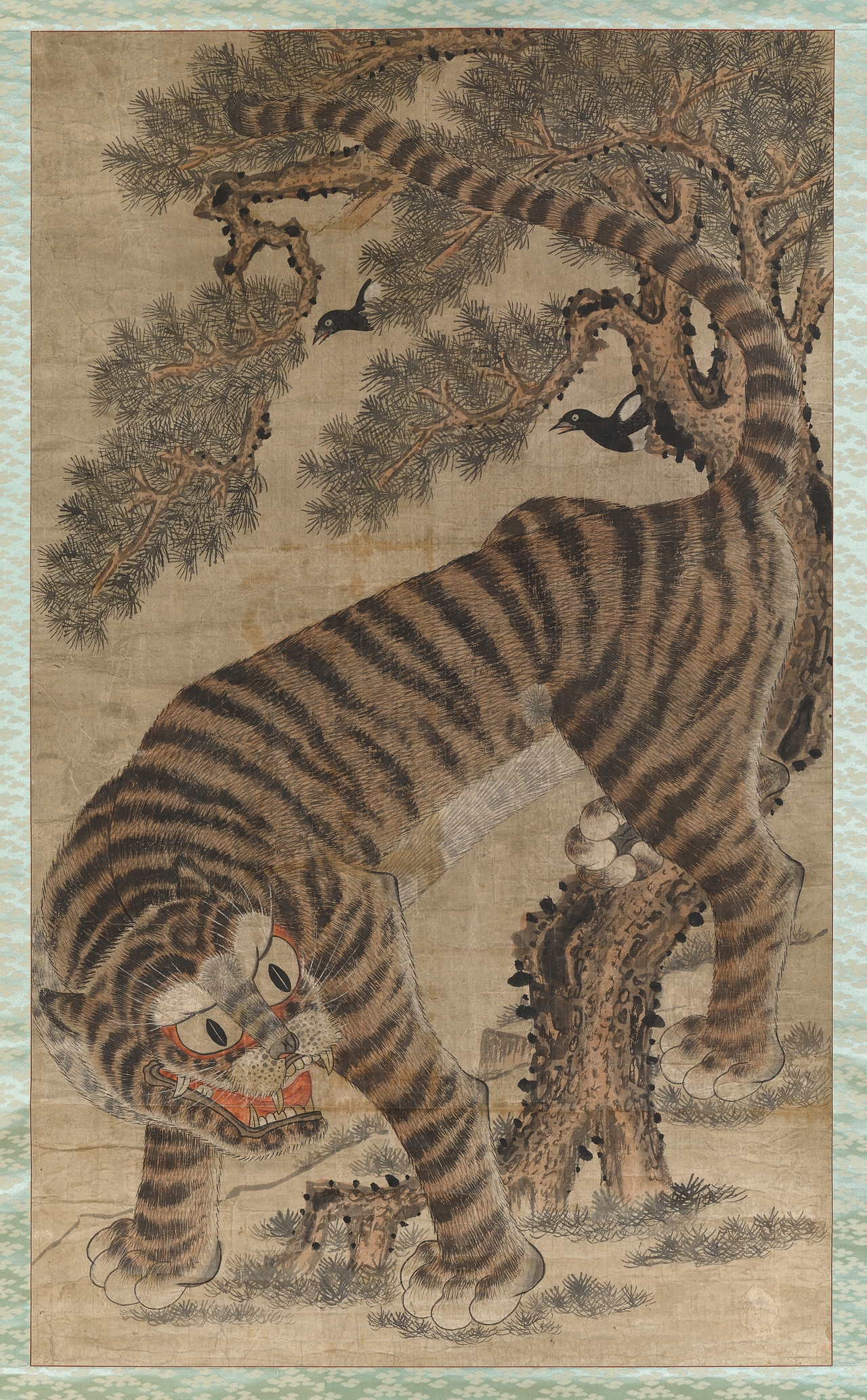 "A magpie and a tiger," a minhwa painting from Joseon era (The National Museum of Korea)