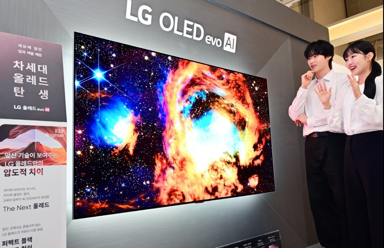 LG Electronics' 2026 OLED evo TV on display at the company's launch event in Seoul on Wednesday (LG Electronics)