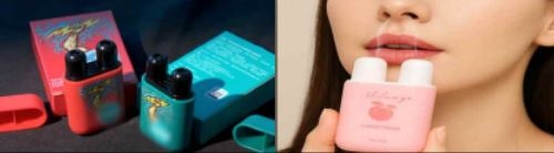 Nasal inhalation “energy bar” products marketed for focus enhancement are displayed in promotional materials. (Korea Consumer Agency)